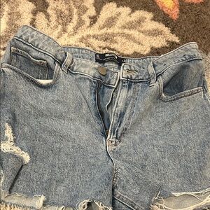 Hollister Blue Ripped Denim Shorts